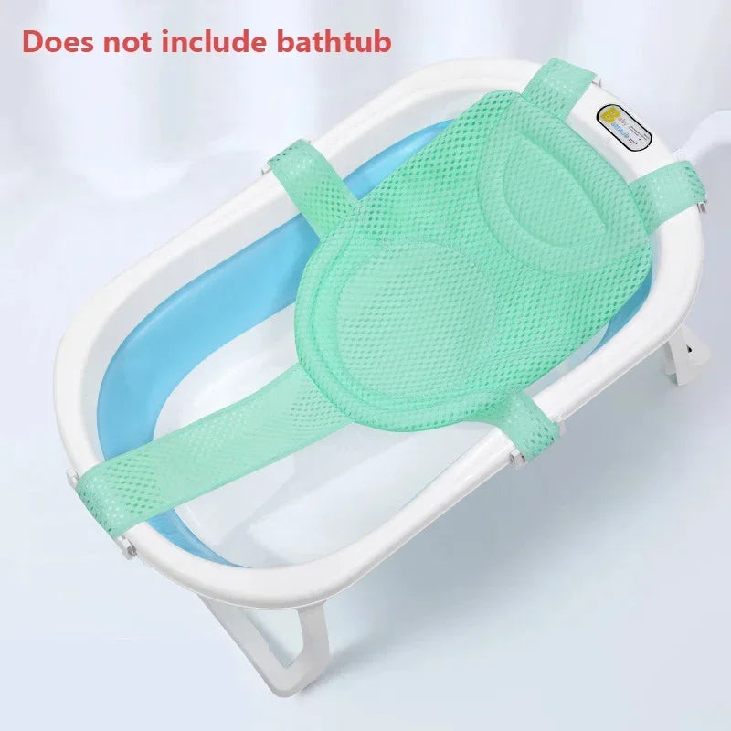 Baby Bath Net Mat Children Newborn Adjustable Bathtub Pillow Seat Cushion Cross-shaped Anti-slip Bathtub Shower Cradle Bed Seat